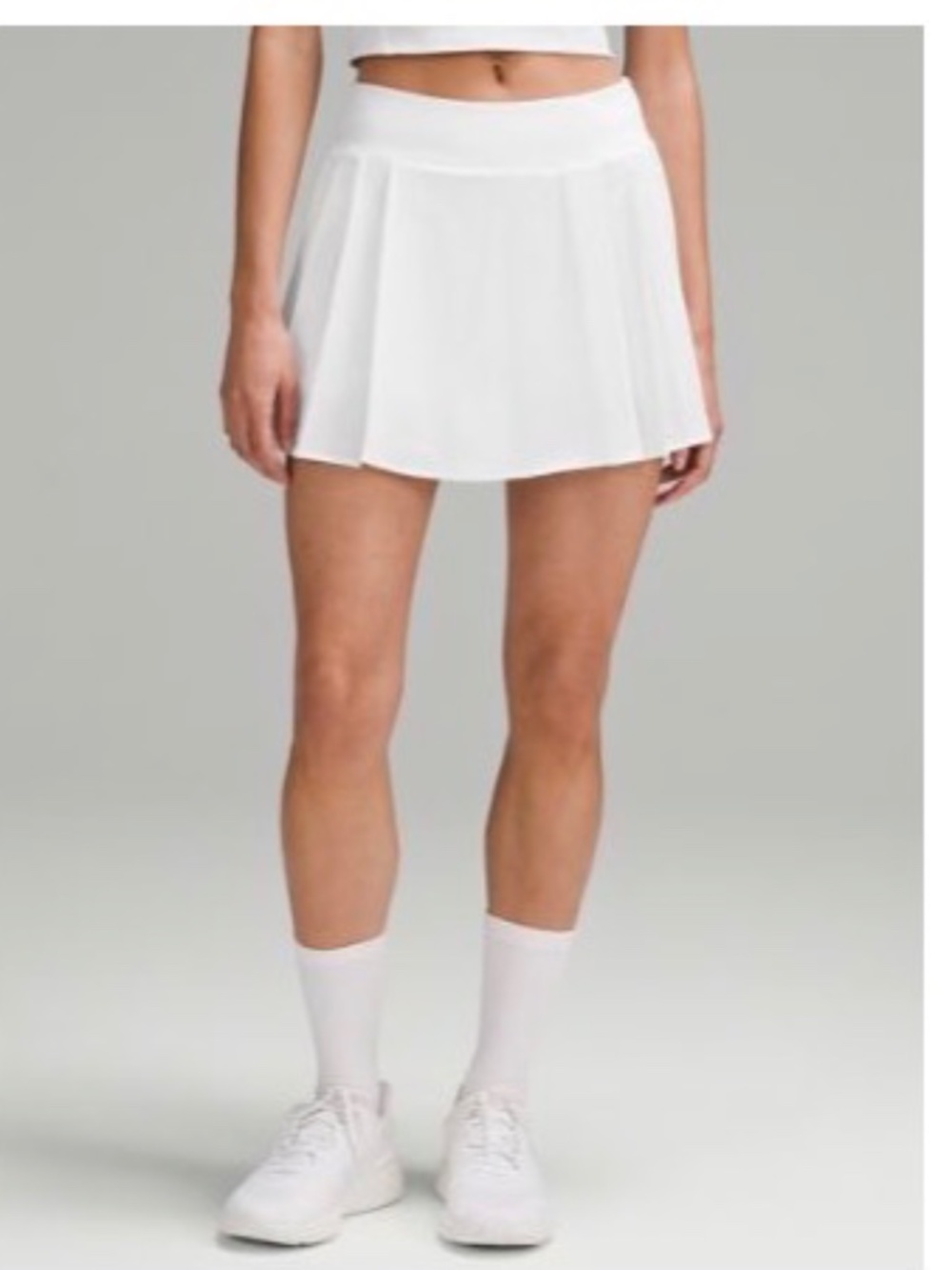 Side-Pleat High-Rise Tennis Skirt